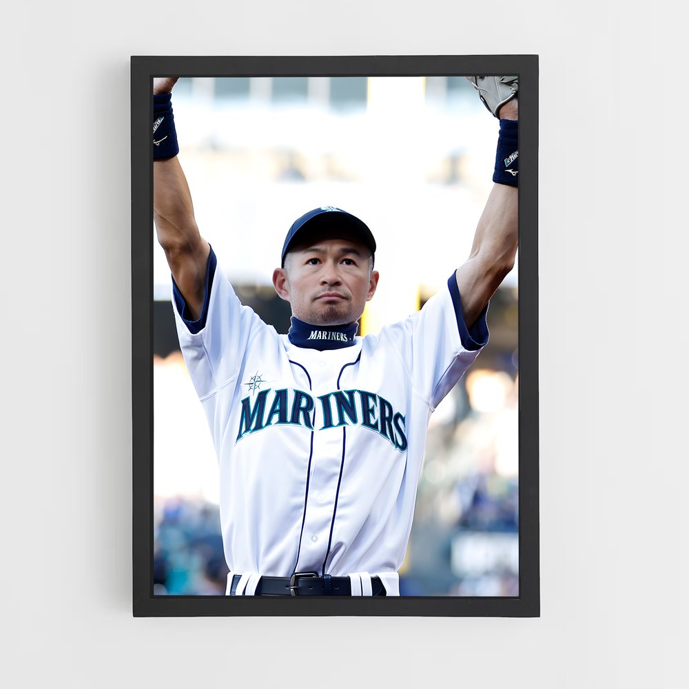 Poster Ichiro à l'Œuvre – affiche Baseball (vue 2)